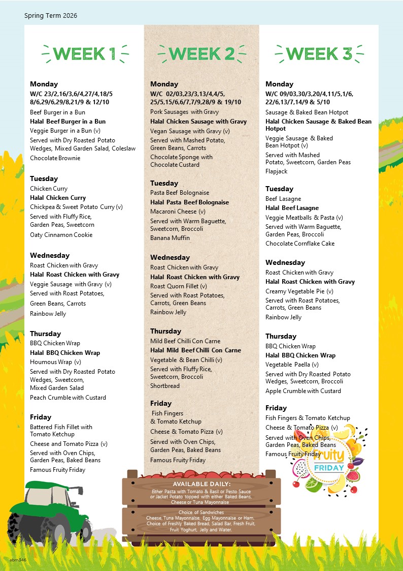 Spring Summer Menu 2026